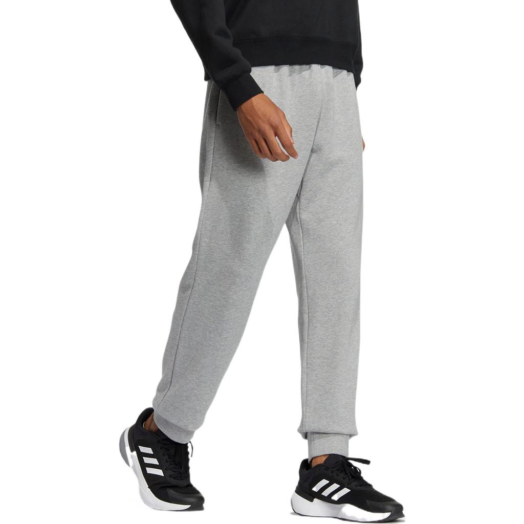 Adidas Logo Print Elastic Cuff Jogging Pants Men Bottoms Grey IB2732