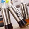 Japanese-Style Glass Oil Dispenser with Stainless Steel Press Nozzle for Soy Sauce, Vinegar, and Seasonings