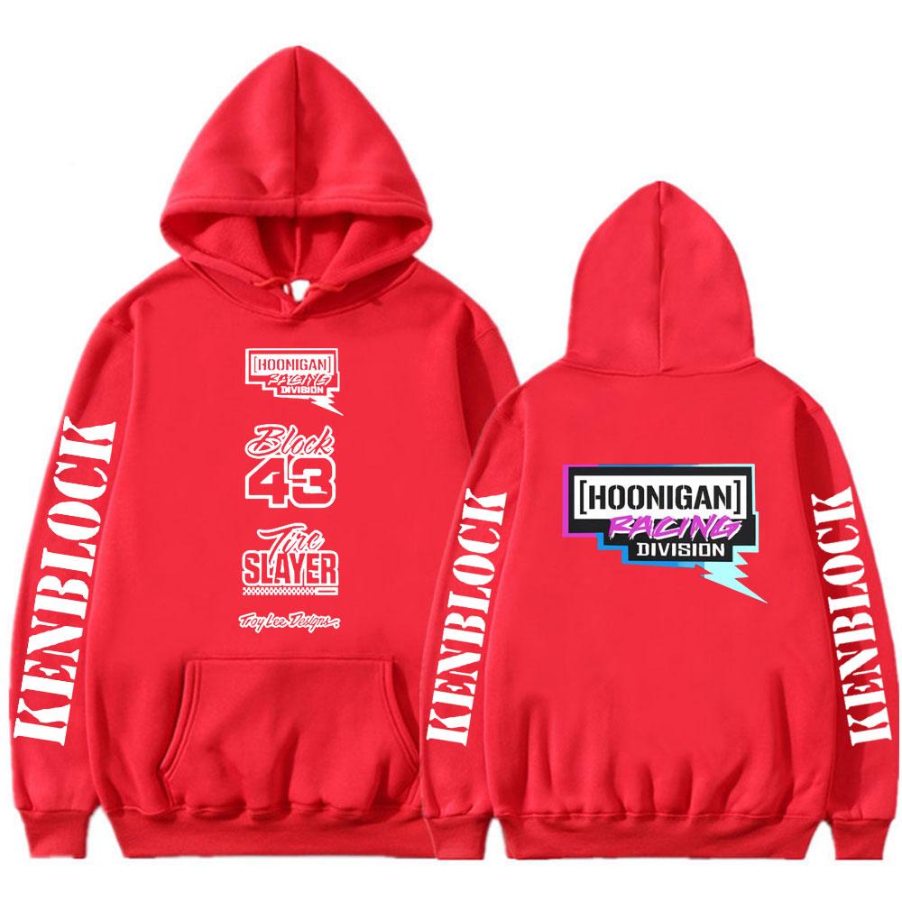 Ken Block 43 Hoodie Graphic Letter Print Hooded Aesthetic Gothic Men Women Sweatshirt Oversized Fleece Tops Fashion Streetwear
