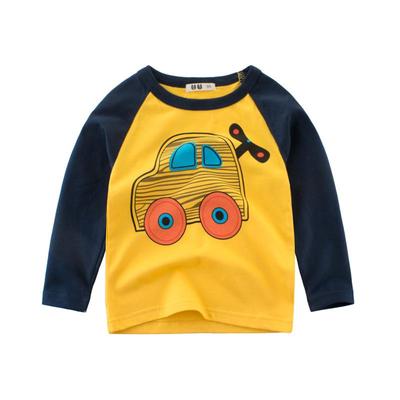 2024 Autumn New Long-Sleeve Korean-Style Boys' T-Shirt for Children