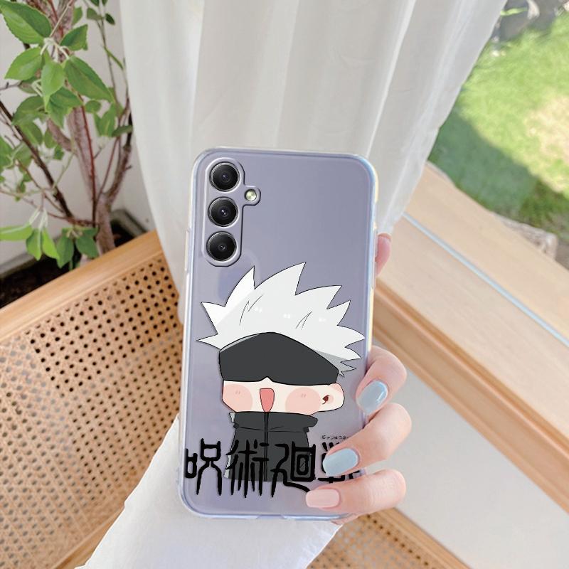 

Мягкий прозрачный силиконовый чехол с рисунком аниме для Samsung A55 M35 S24 Xiaomi Redmi Note Poco C65 iPhone 15, противоударный защитный чехол-бампер для камеры Samsung Galaxy S20