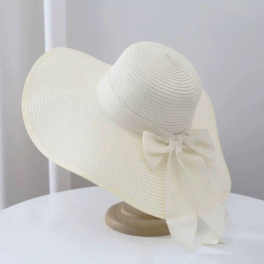 Wide Brim Straw Sun Hat Oversize Sun Protection Hat Foldable Weave Sun Cap  Summer