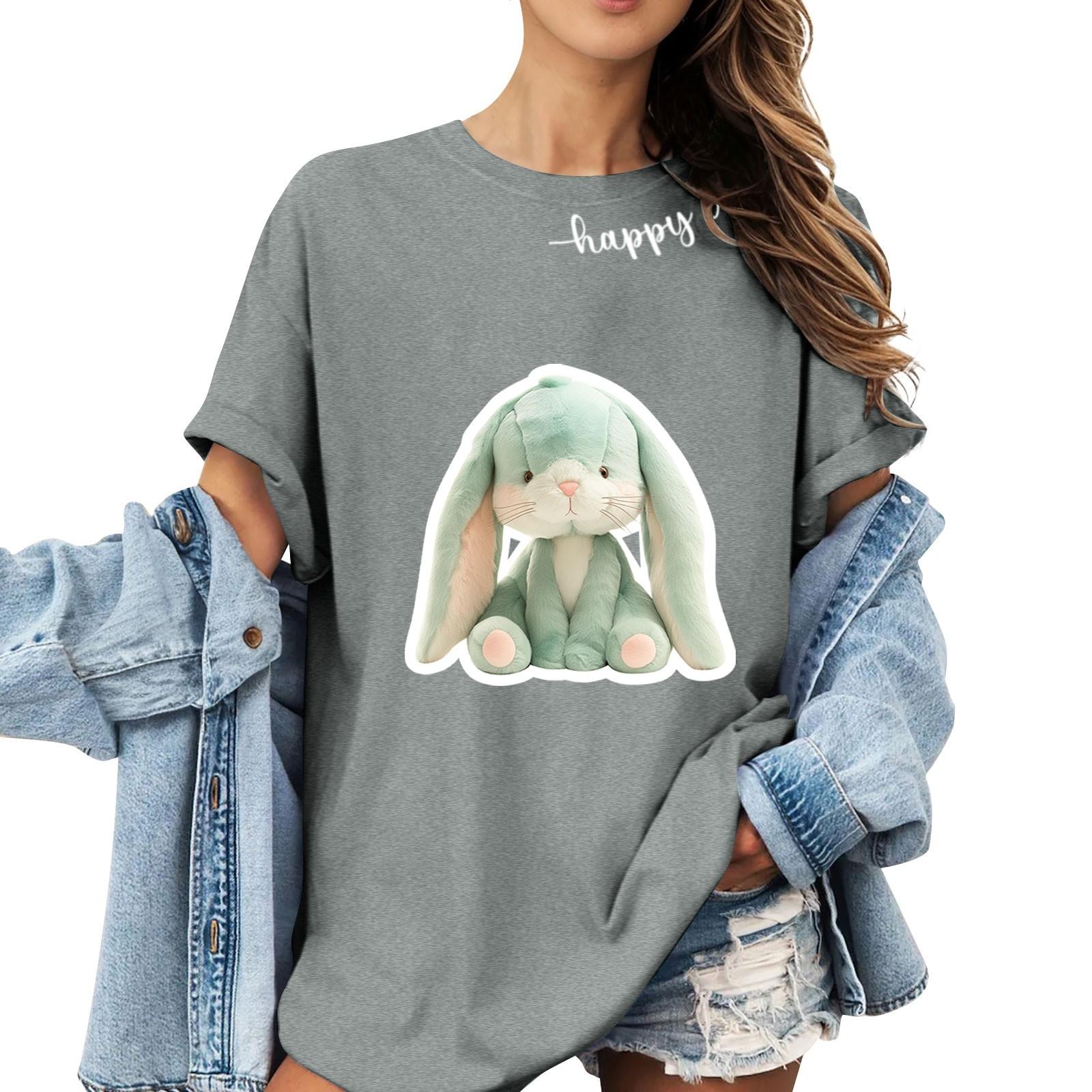 

T Shirts Short Sleeve Tees For Women Fashion Tops Lightweight Soft Casual Summer Outfits Clothes L