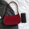 Mini Women'S Crossbody Bag, Fashion Solid Color, Red, Zipper Closure Multifunctional Phone Case, for Women