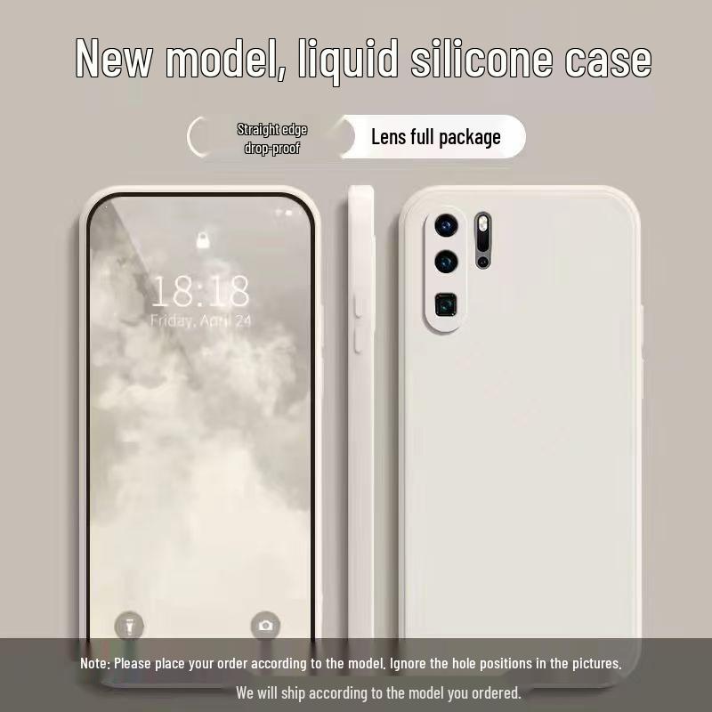 Huawei P30 Pro Solid Color Liquid Silicone Case - Full Coverage Drop Protection