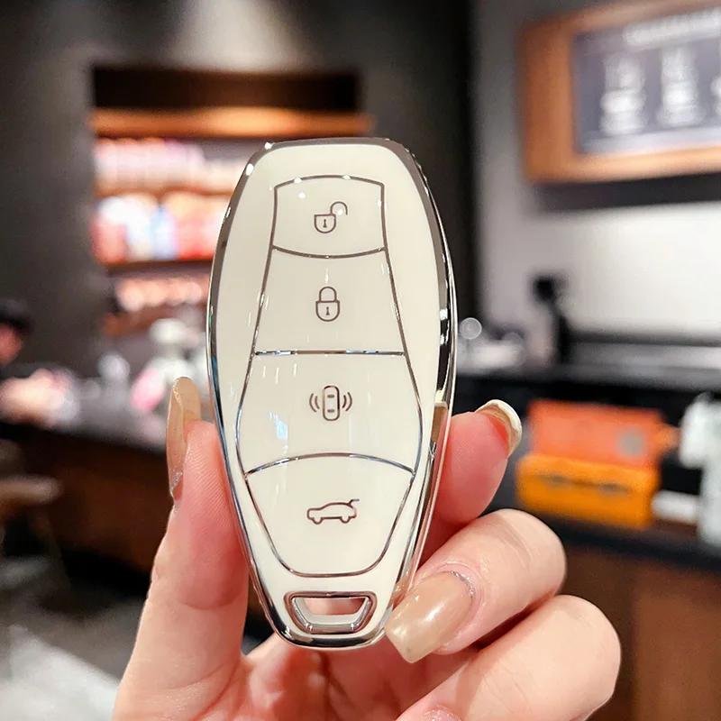 4 Buttons Protection Shell Car Remote Key Case Cover for FAW Hongqi H5 2021 2022 2023 Hongqi H5 Accessories