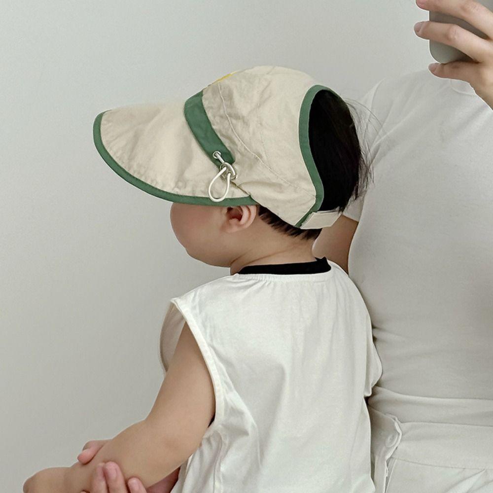 Solid Color Summer Kid Sunhat Korean Style Children's Empty Top Cap Candy Color Bucket Hat  Girls