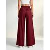Women S Wide Leg Loose Casual Solid Straight Leg Pants