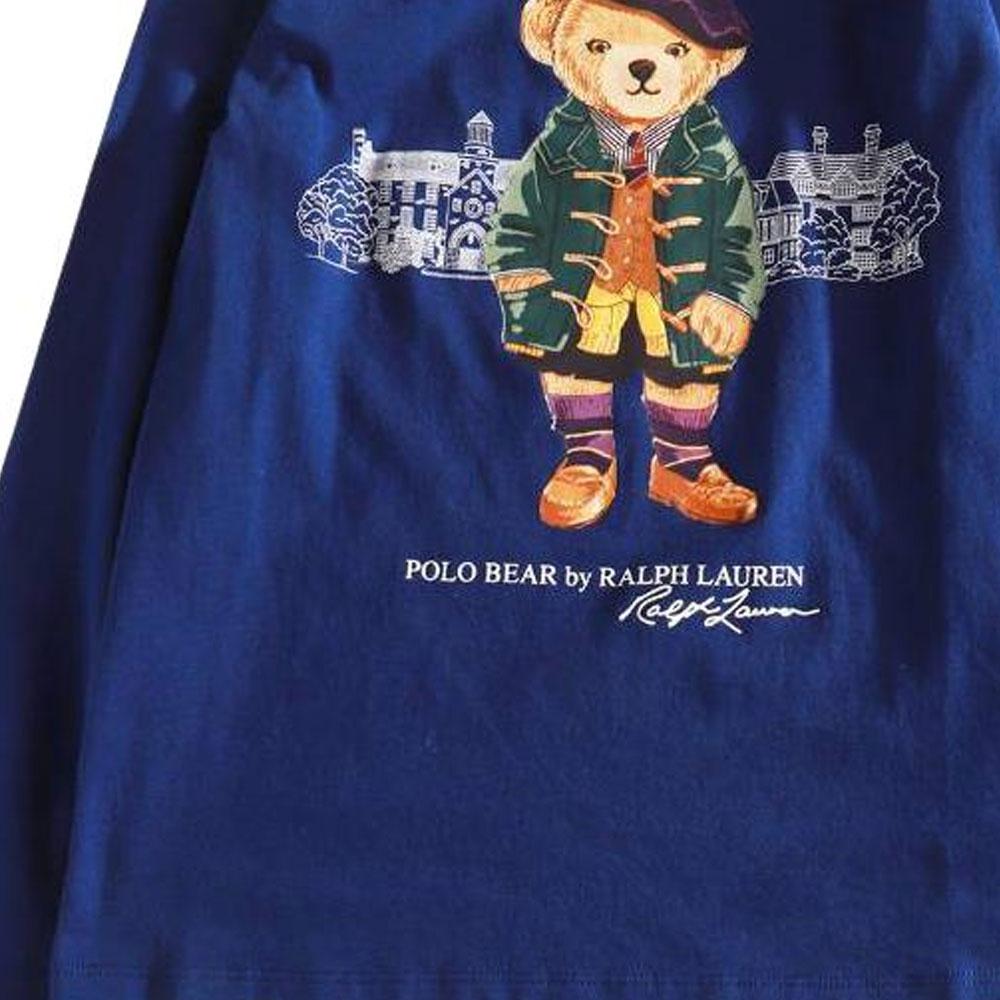 Polo Ralph Lauren T-Shirt Animal Print Pullover Round Neck Long Sleeve Kids tops Blue 313951081-001