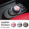 Car Central Control Multimedia Button Cover For Mini Cooper F56 F55 F57 Trim Knob Sticker For Mini Cooper Accessories