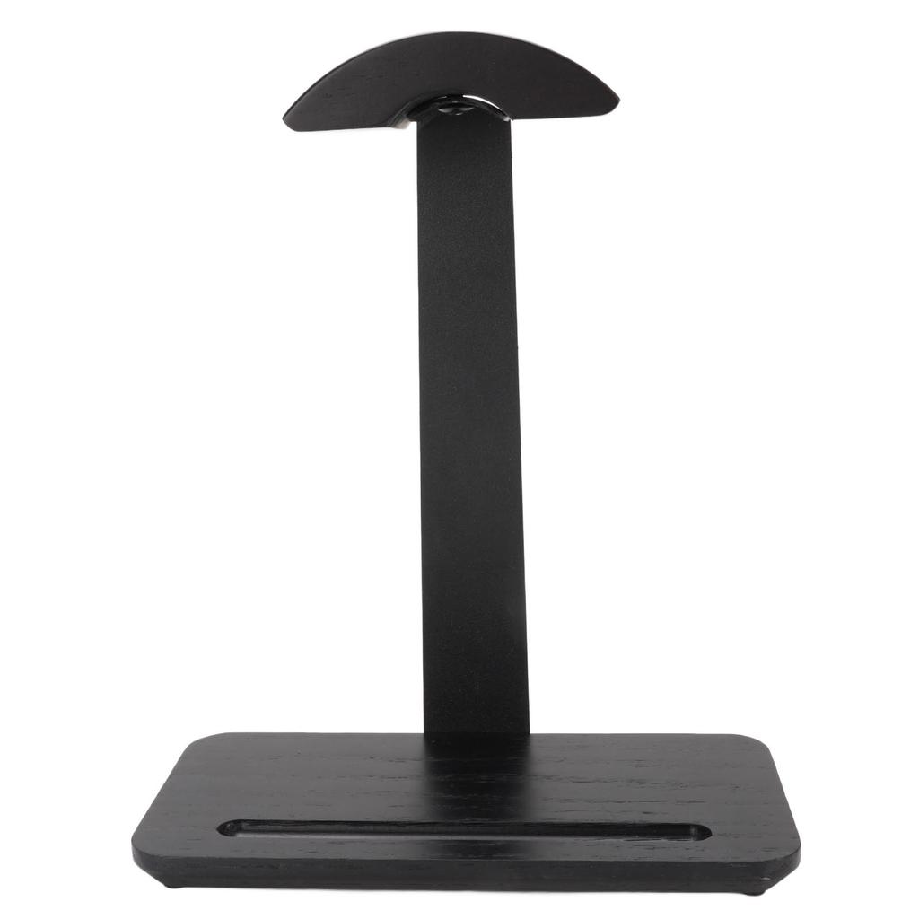 Headphone Stand Universal Wood Aluminum Alloy Space Saving Anti Slip Desktop Holder for Music Gaming Headset