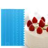 4-Piece Cake Scraper Cake Edge Decorating Tools Buttercream Fondant Cake Smoother for Plastic Sawtooth Baking Pastry Tools