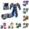 Transforming Car Robot Mech Action Figure Toy Cartoon Collectible With Puzzle Assembly Plastic Material