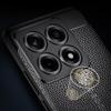 Für Xiaomi 14T Hülle Litschi-Textur TPU Flexible Handyhülle,Schwarz