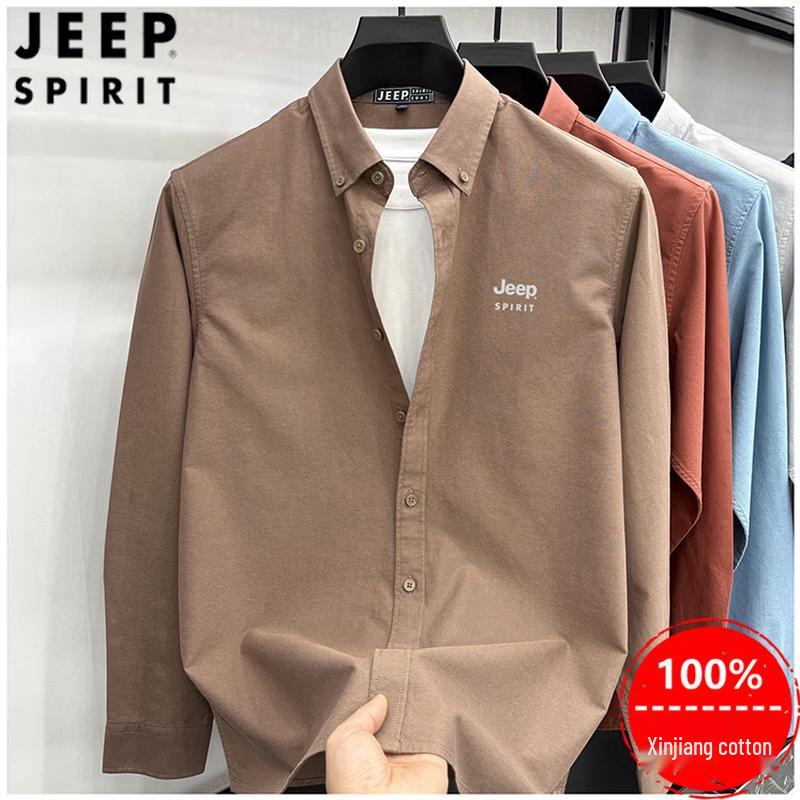 Мужская легкая хлопковая рубашка с длинным рукавом JEEP SPIRIT L