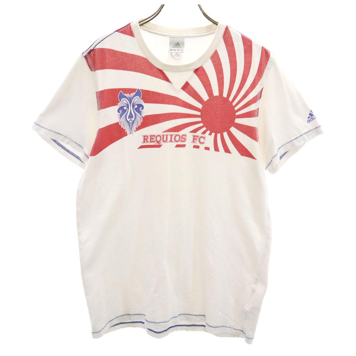 

adidas Short sleeve T-shirt M White Beach Soccer REQUIOS FC Men s Used