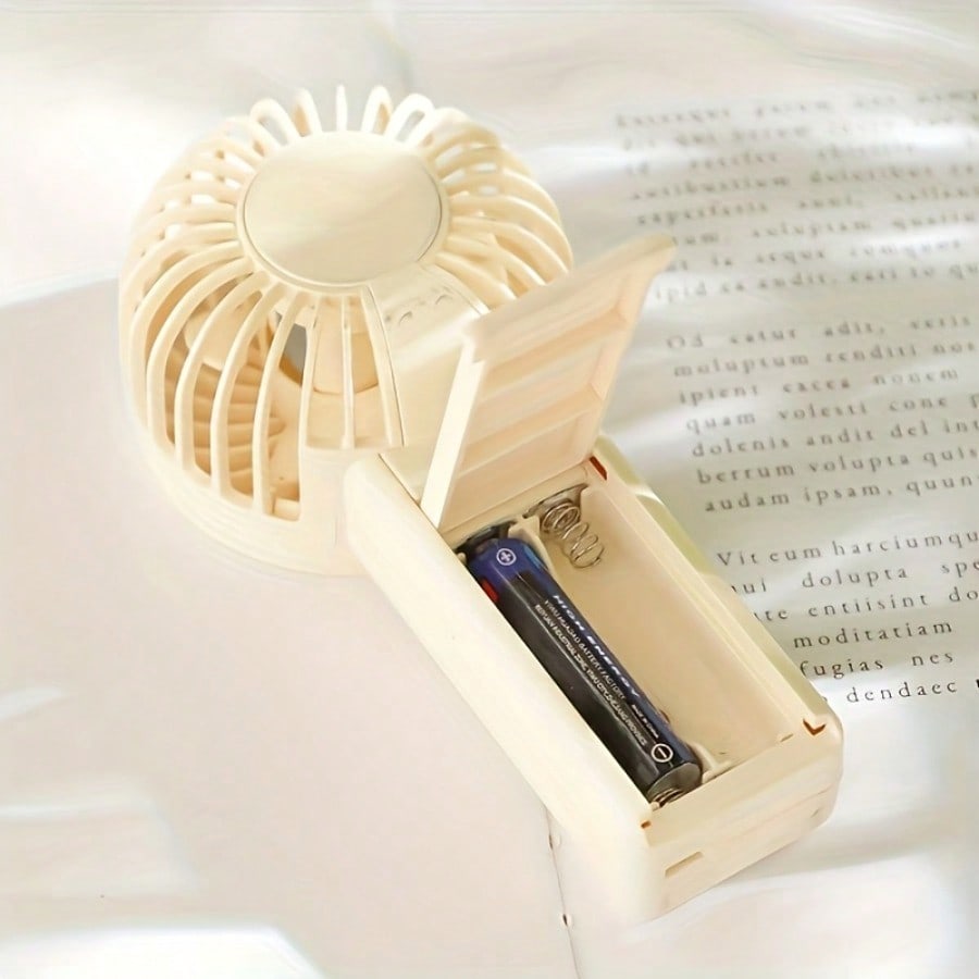 1pc Mini Handheld Fan - Portable Lightweight Battery-Powered Cooling Fan with High-Speed Quiet Operation