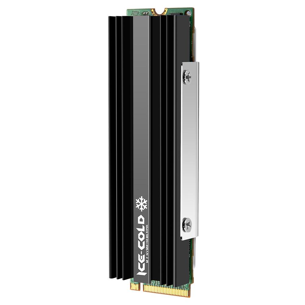 M.2 NGFF NVME 2280 SSD Heatsink with Silicone Thermal Pad SSD Radiator Heatsink Aluminum Alloy Cooling Pad for PS5 Desktop PC