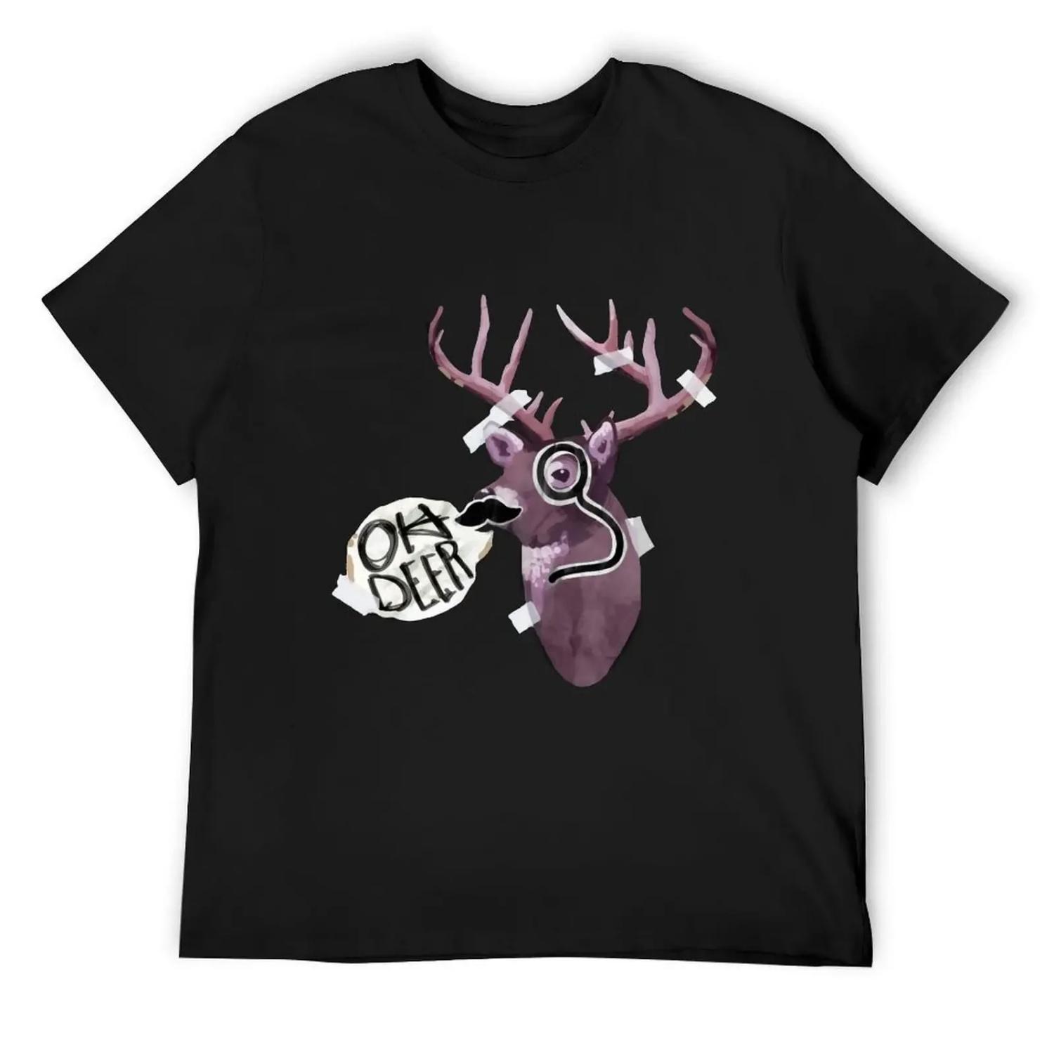 

Oh deer T-Shirt animal prinfor boys heavyweights funny gifts topping mens plain t shirts S