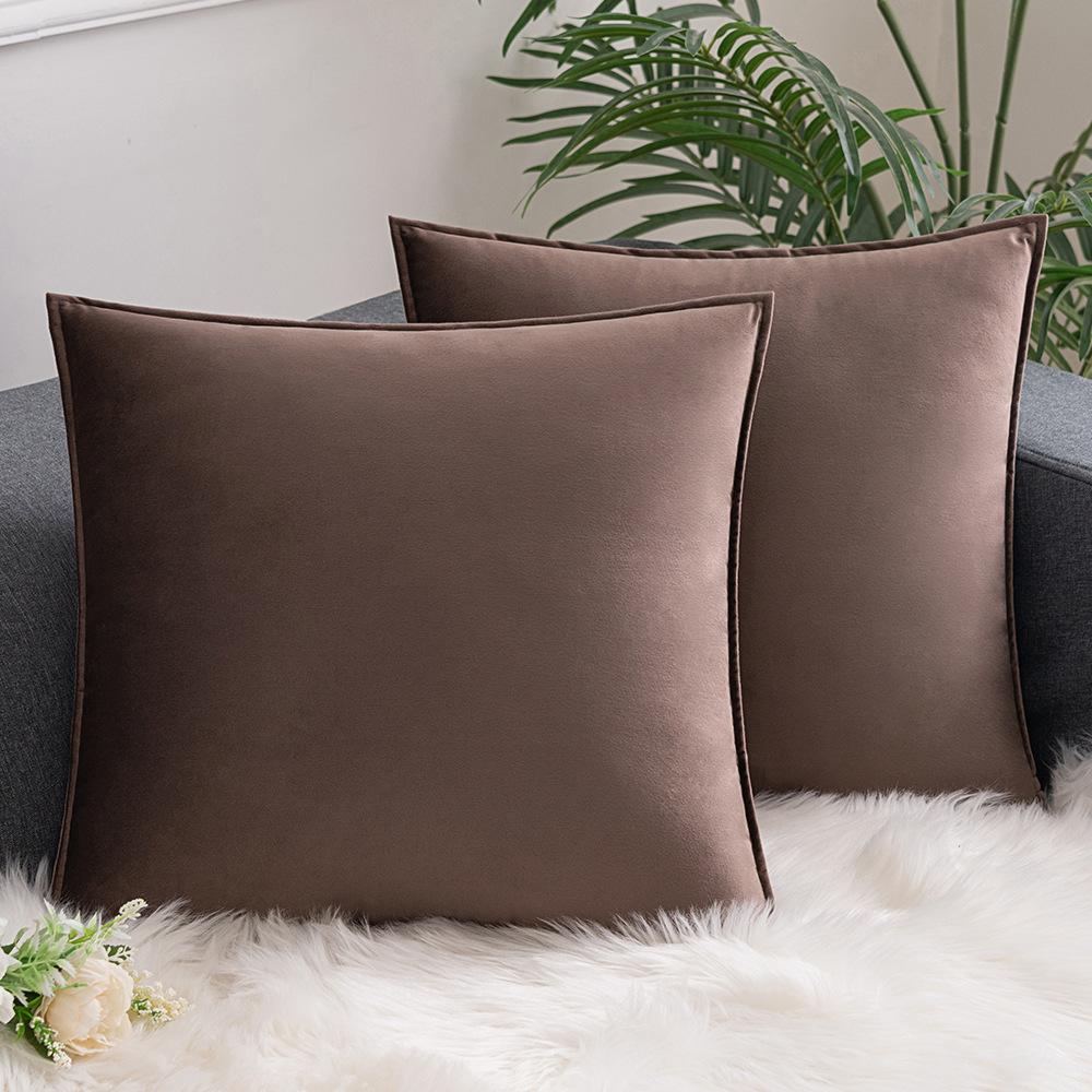 Home Decoration Edge Velvet Waist Pillow Cushion Cover Super Soft Plush Hotel Sofa Pillow Cover