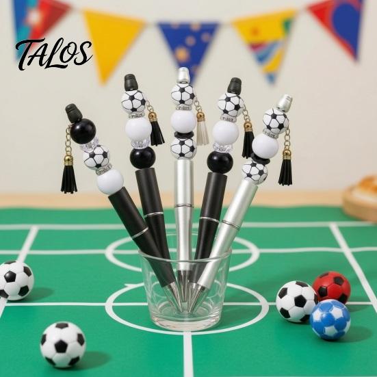 Creative Pen Making Crafts Beaded Ballpoint Kit, with Sports Beads DIY Craft Kits for Kids 8 And Up Writing Stationery, Football Fans Students Gift