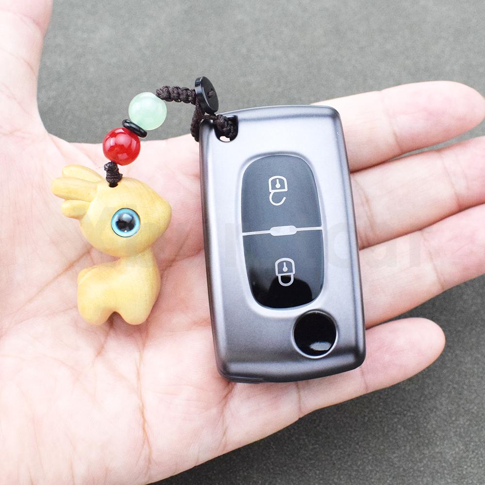 Gun Grey Tpu Car Key Case Cover Keyless Bag For Peugeot 107 207 307 308 407 607 3008 5008 Shell Fob For Citroen Xsara C5 C6 C8