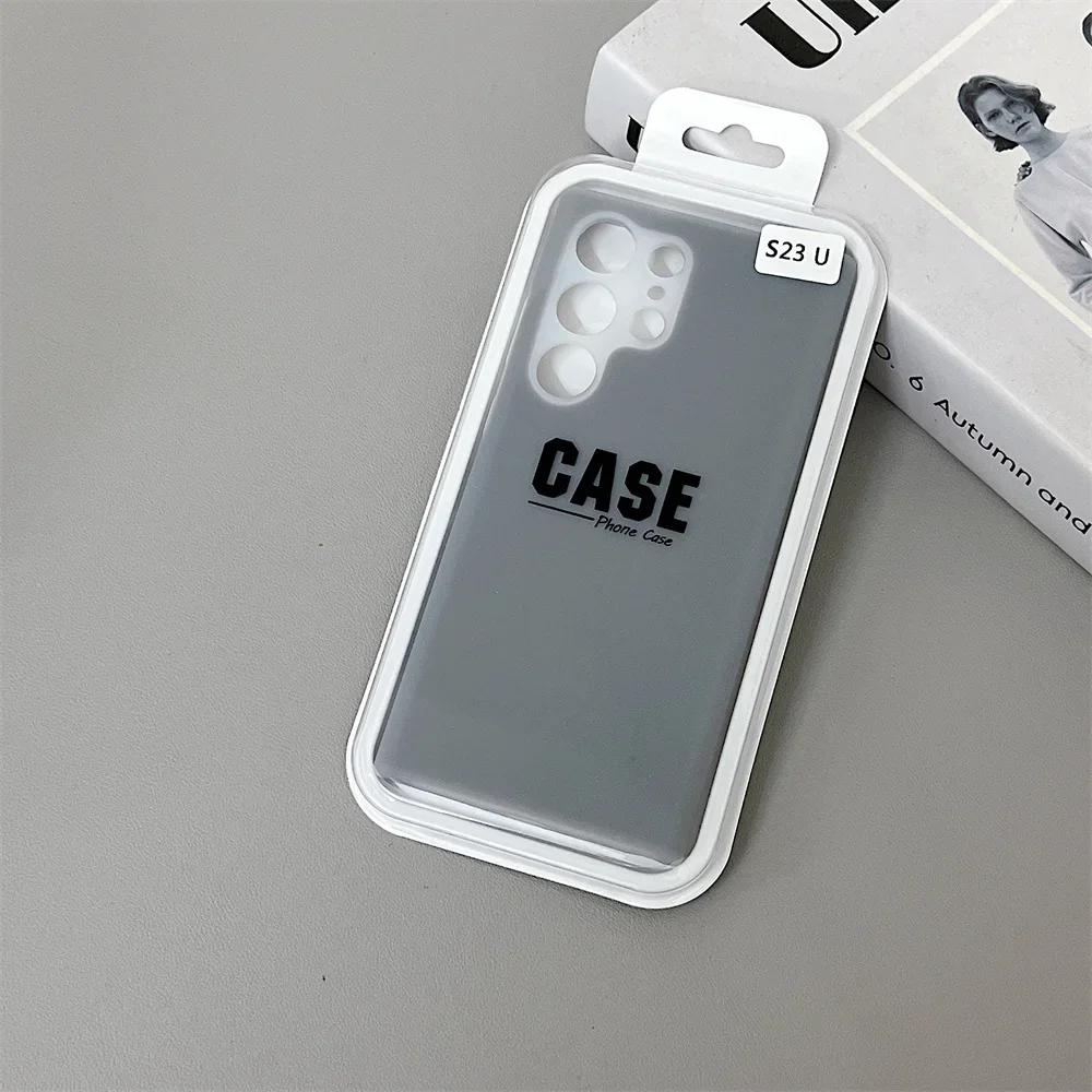 Luxury Silica Gel Jelly Liquid Silicone Case for Samsung Galaxy S25 S24 S23 Ultra Plus S24FE S23FE Anti-fall Clear Hard Cover