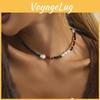 Elegante Geometrische Gold-Imitationsperlen-Halskette Mit Stilvoller Kette Für Damen