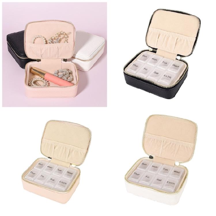 Wear Resistant PU Jewelry Container Travel Friendly Box for Organizing Small Accessories Stylish Jewellery Container