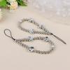 1Pc Silver Color Heart Phone Charms Plastic Love Beaded Rope For Phone Women Men Short Cell Phone Lanyard Keychains