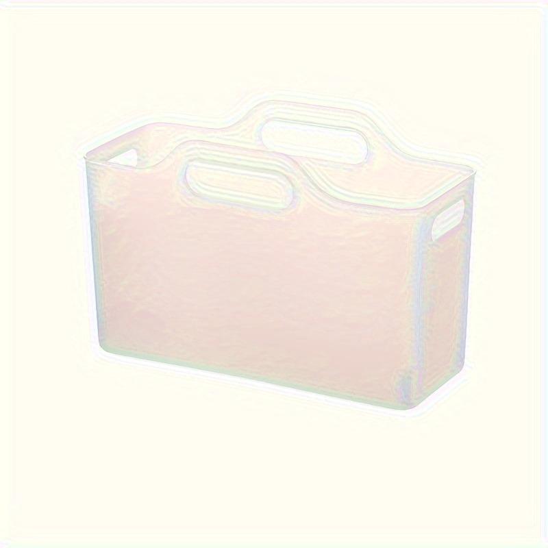 Oppbevaringskurv Stor Kapasitet Glatt Kant Diversebeholder Med Håndtak Burrfritt Sminkeorganisator Etui Skrivebords Oppbevaringsboks