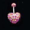 Heart-shaped Stainless Steel Ball Navel Piercing Body Piercing Umbilical Ring Belly Button Rings