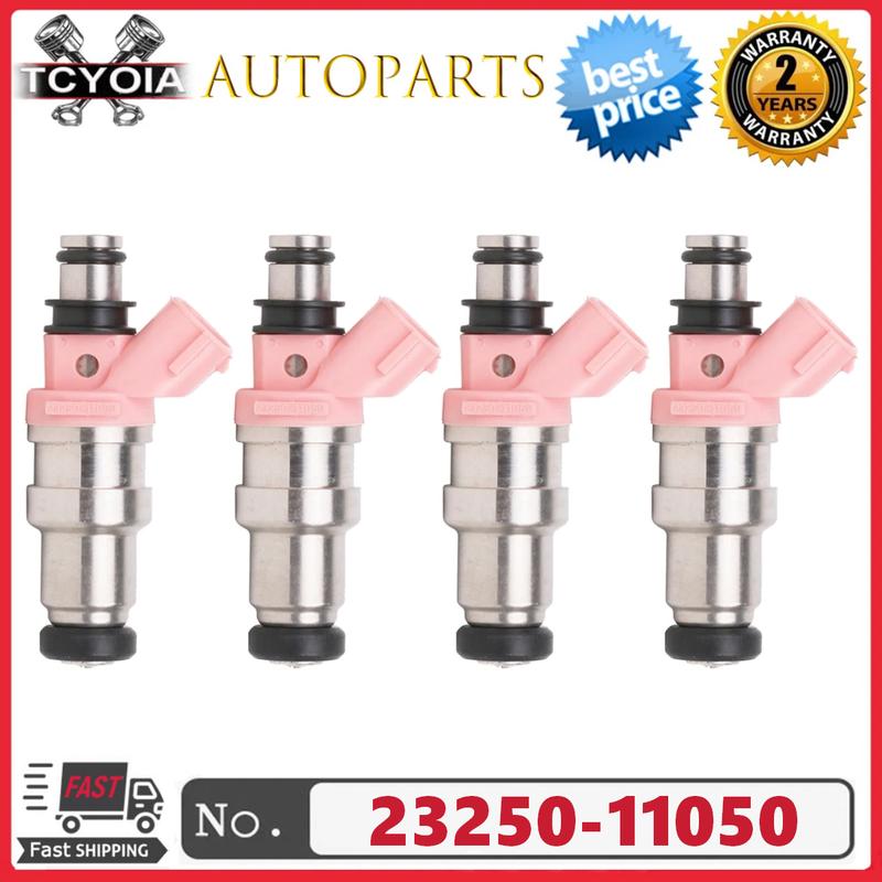 

4pcs/lot Fuel Injectors 23250-11050 23209-11050 For TOYOTA JP Cynos 91~95 Caldina 4EFE 89~98 Corolla 92~02 1.3L 1.5L 5EFE