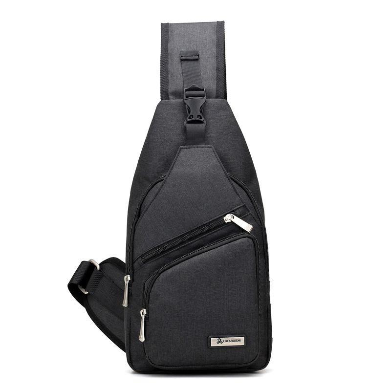 Versatile Crossbody Shoulder Bag For Men With External Usb Port And Front Pocket