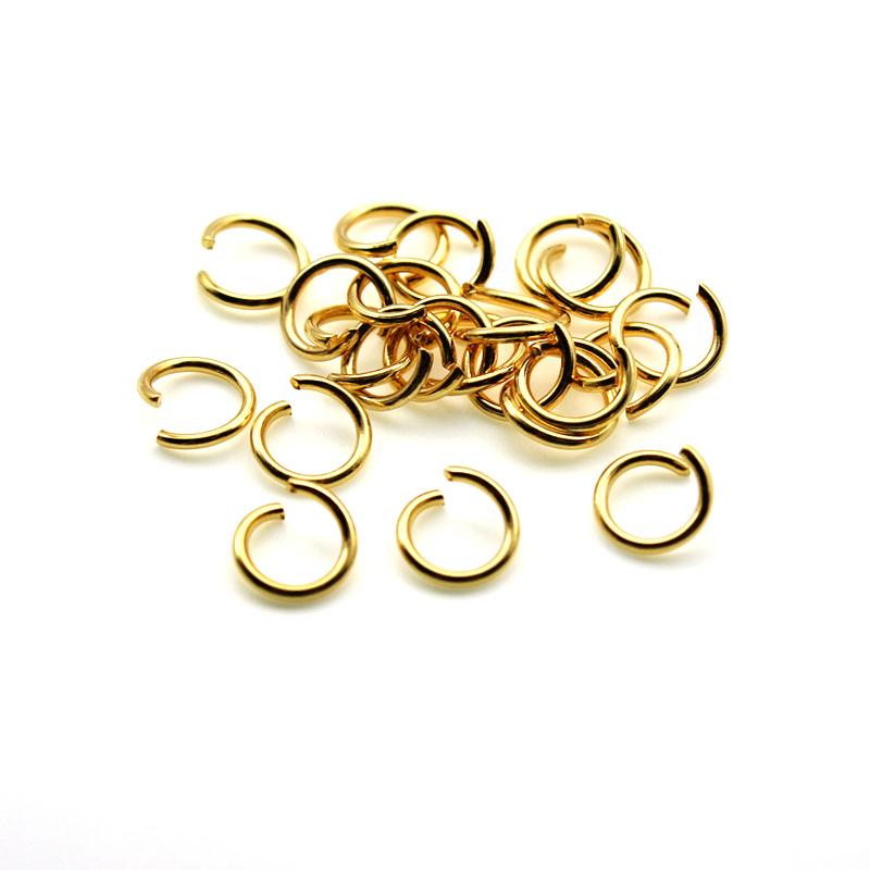 100Pcs/Lot Stainless Steel Split Rings Open Jump Rings Gold Color for DIY Necklace Bracelets Jewelry Making Connectors Findings