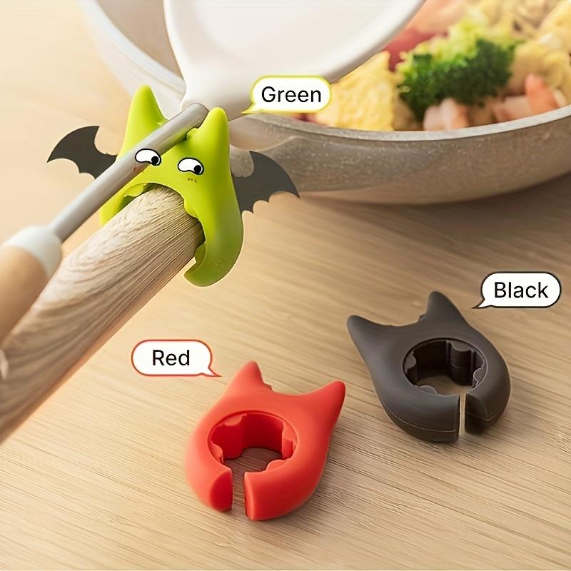 3pcs Multifunctional spatula holder, anti-scald and anti-spill pot edge protector, creative integrated cooking tool tpr Kitchen utensil rack-New