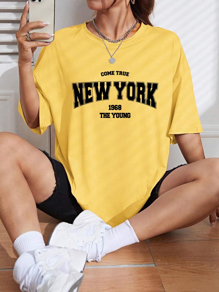 When 1968 The New York Is Young Unisex Tshirts Daily Tshirts Creativity Streettshirt Individual Casual Clothes