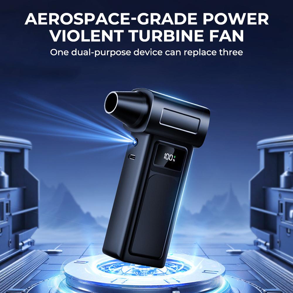 Turbo Jet Fan 350000 RPM Turbofan, Brushless Motor, Powerful Built In Two 21700 Batteries