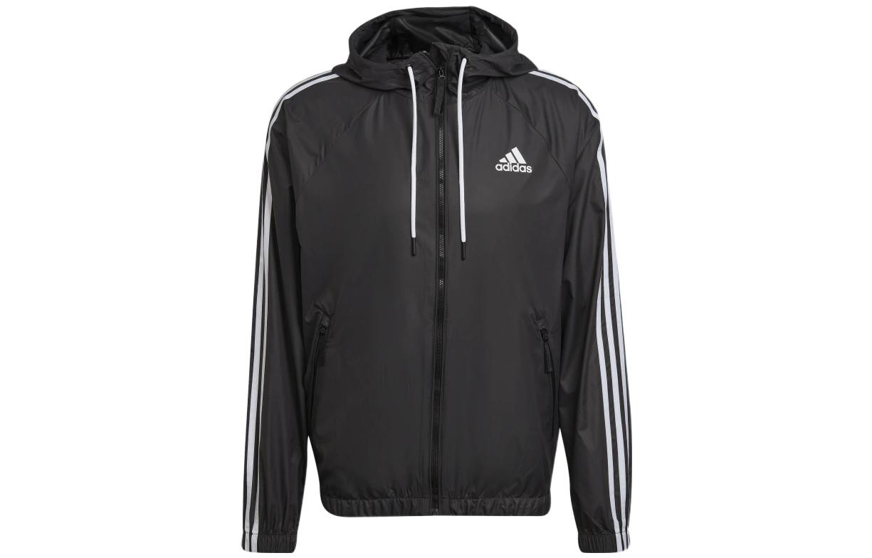 

Adidas 3 Stripes Jackets Men s Black Hooded Moderate Other H65776 XS