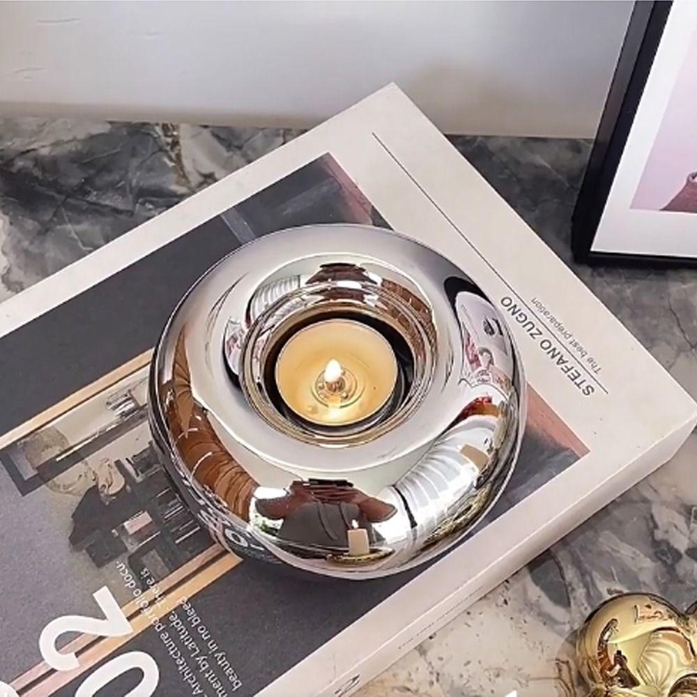 Crafts Ceramic Candle Holder Modern Delicate Candlestick Decorative Art Wax Melt Burner Home