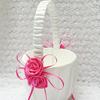Wedding Bridal Page Boy Ribbon Satin Faux Rose Flower Girl Basket Party Decor