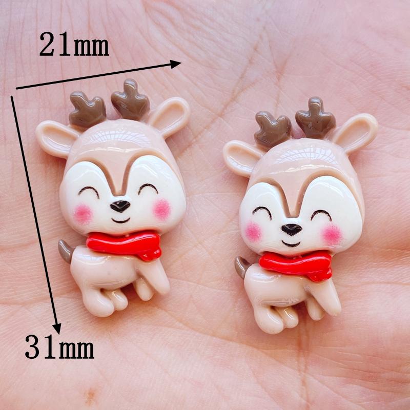 10Pcs New Mini Cute Cartoon Christmas Series Flat Back Resin Cabochons Scrapbooking DIY Jewelry Craft Decoration Accessorie