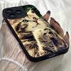 M314 Süße Katzenkunst Engelaugen Weiche Handyhüllen für iPhone Samsung Galaxy Xiaomi Rdemi Huawei Honor Infinix Realme OPPO Vivo Alle Modelle TPU Hülle