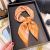 2026 New Luxury Print Silk Square Scarfs for Women Neck Ties Kerchief Lady All Seasons Decoration Hijab Female Neckerchief Wraps