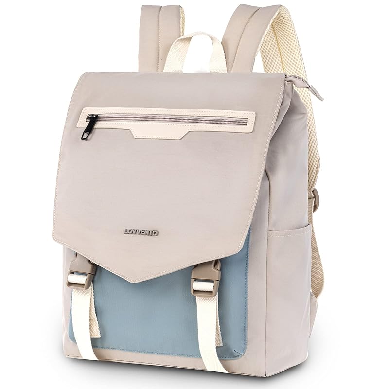 

[lovvento] backpack ladies large capacity cute macaron color overlay backpack A4 compatible 15.6 inch PC storage 9 pockets Water repellent lightweight