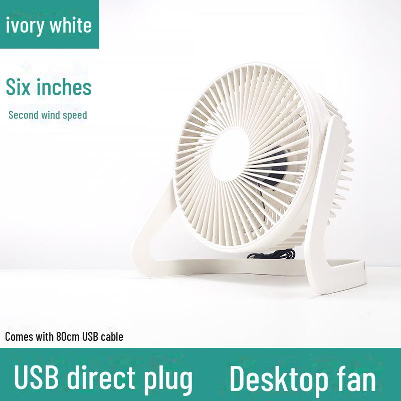 Premium USB Mini Fan - 5.68-inch Silent Desktop Fan for Office & Student Use
