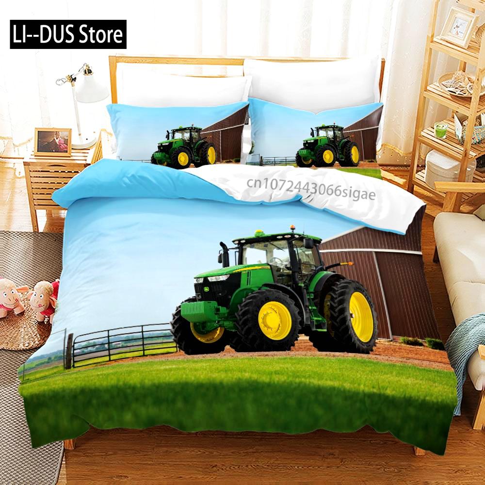 

Comforter Tractor Bedding Set Single Twin Full Queen King Size Sports Bed Set Aldult Bedroom Duvet 2 Conjunto De Cama Comforter (quilt)-EU Single(135*200cm)3pcs