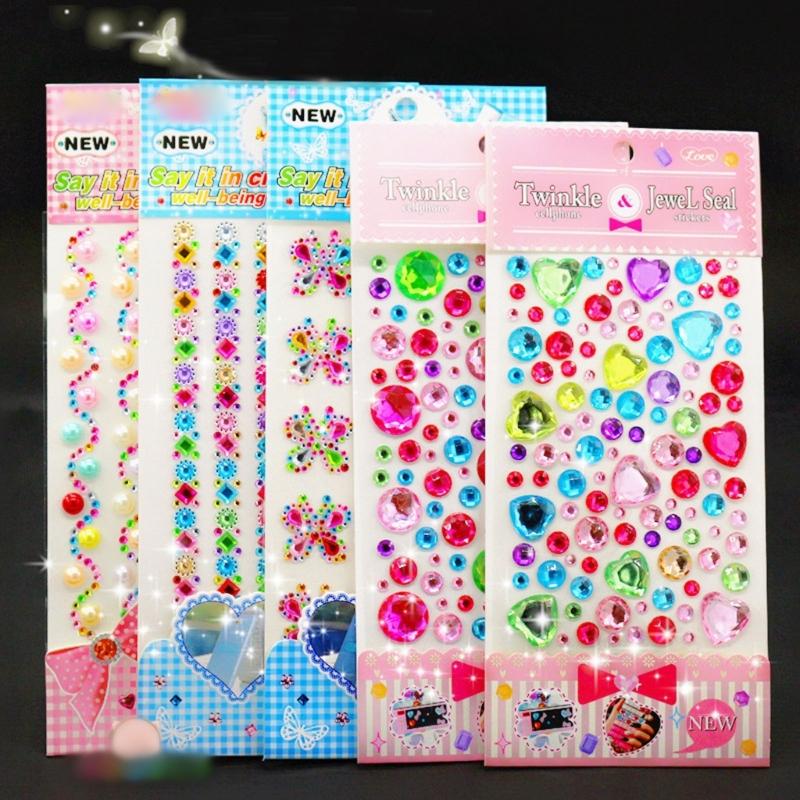 Gem Sticker Jewels Rhinestones for Crafts,Selfs Adhesive Stick On Gem Gemstones Sticker for Face Scrapbooks Supplies