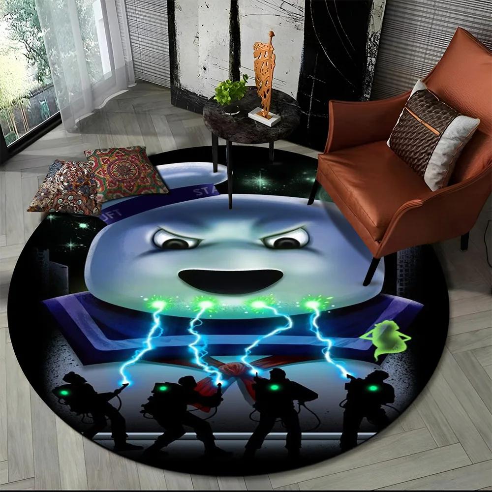 26 Style New G-Ghostbusters Horror Movie Cartoon Round Carpet Rug for Bedroom Living Room Sofa Decoration,pet Decor Floor Mat