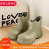 Spring and autumn new low rain boots women's leisure simple rainy day work non-slip wear-resistant waterproof comfortable rain shoes